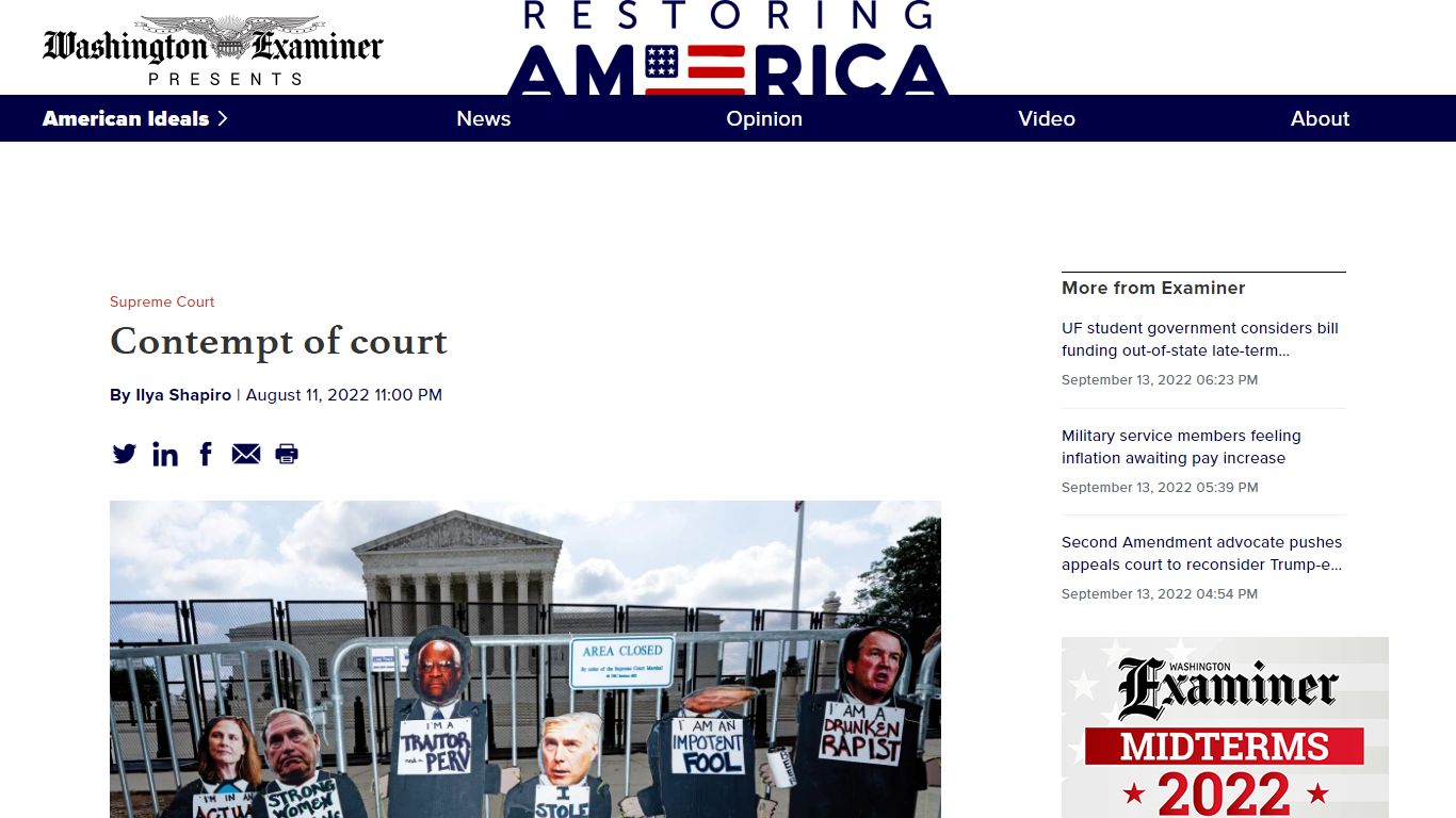 Contempt of court | Washington Examiner
